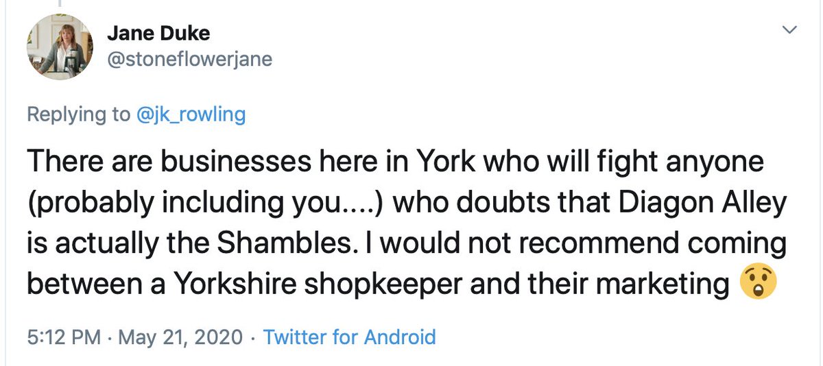 Well, looks like I've got a fight on my hands, because I've never seen or been to the Shambles...