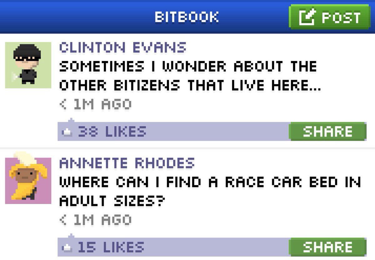 kevinisawinner's tweet photo. Bitbook is the best form of social media @NimbleBit https://t.co/2kYw94GnEy