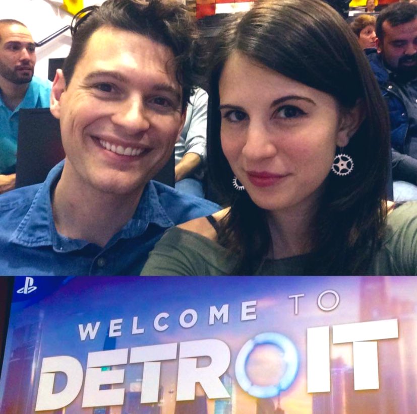 BryanDechart's tweet photo. W⭕️W! 2 years ago today @AmeliaRBlaire &amp; I we’re at the #DetroitBecomeHuman Premiere in Detroit, MI!

Join us Mon May 25 @ 10a PDT for a D:BH Trivia Celebration w/ prizes on https://t.co/HL4I6wkJzB 

Last call for Trivia Q submissions here: ⭕️https://t.co/uhIccJLRCp⭕️ https://t.co/vgjO96edYd