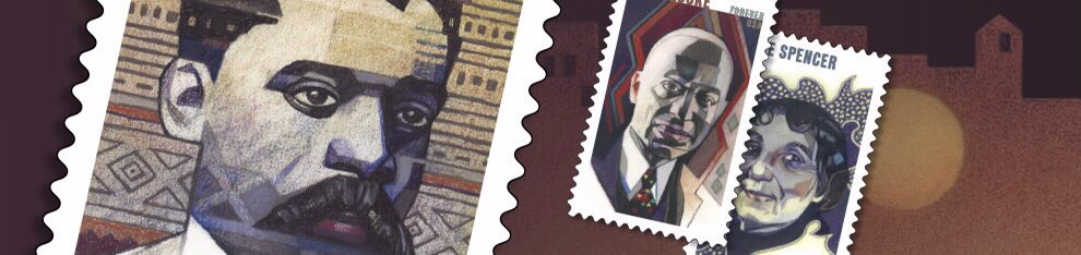 🚨New Stamp Alert🚨 The Voice’s of the Harlem Renaissance Forever stamp feature 4 authors ✍🏽 from a period of exuberant creativity. 
On sale today👇🏾 or visit your local P.O. 
store.usps.com/store/results?…