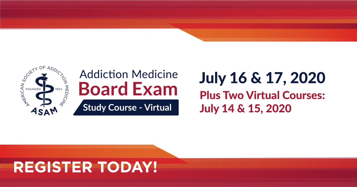 ASAMorg's tweet image. Learning how to treat addiction? Need a refresher course on substance use disorders? Prepping for the ABPM Board Certification Exam? The virtual Board Exam Study Course, July 16 and 17 is your answer. #addictionmedicine #boardstudy #addictionmedicineexam
ow.ly/ZkbP50zCDZX