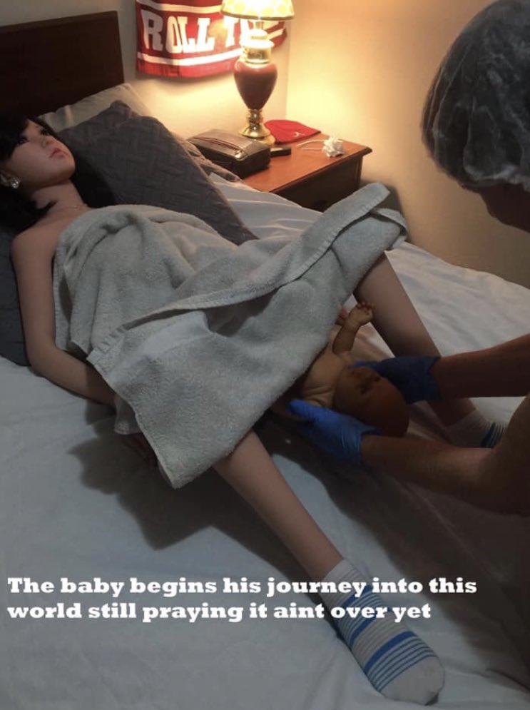 The only thing stranger than a man documenting his sex doll 'givig birth' is that he got his mother to be the midwife. The only thing stranger than a man documenting his sex doll 'givig birth' is that he got his mother to be the midwife.