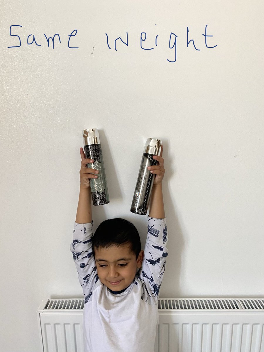 Sumaiya07191400's tweet photo. @StThomas_CE #heavierandlighter #reception #homeschooling #21may20 #heavyorlight https://t.co/QdFfM7OHnp