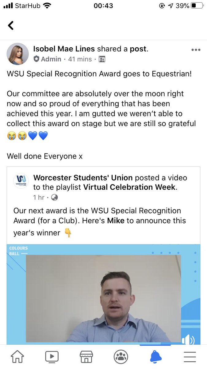 <a href="/UOWEquestrian/">UOW Equestrian 20/21</a> has won the @WorcesterSU club for special recognition and to say I’m proud is an understatement. As a committee we have put in so much work which has paid off we have achieved so much over the last year including more than doubling in members!