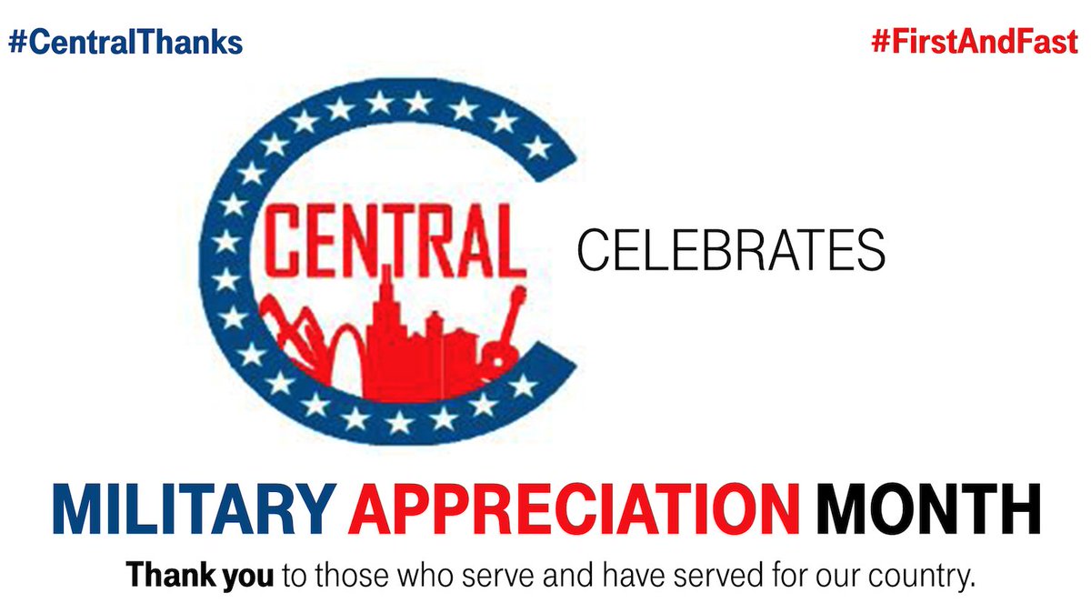 To all service members, THANK YOU FOR YOUR SERVICE! I'm grateful every day to those who have put their lives on the line so we can all be free! We all feel the benefit of your sacrifices every day! #Centralthanks #FirstandFast