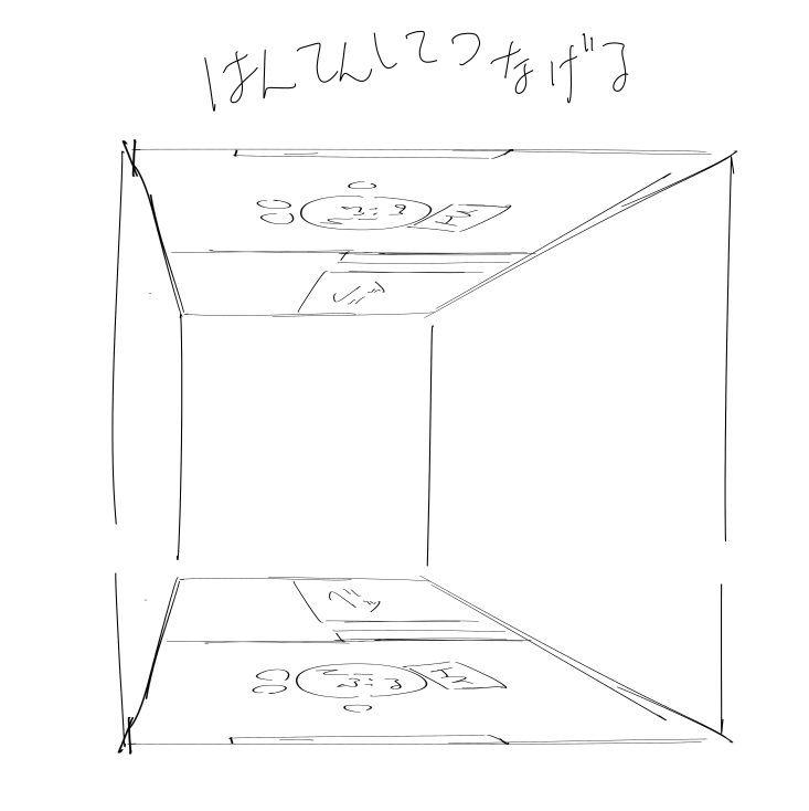 むかしかみえしに教えてもらったお部屋の書き方が楽でいい 綺麗にやればもっときれいにできますほんとです 