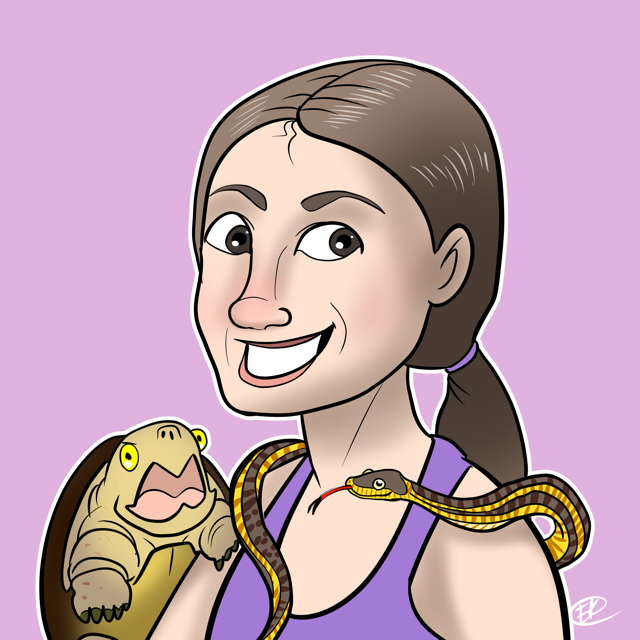 This semester has been hard for all of us. As a token of appreciation and to help build our lab community, I commissioned avatars from  @Blackmudpuppy. AND THEY ARE FABULOUS.Introducing our lab: Dr. Lori Neuman-LeeSpecializes in  #reptile  #immunology and  #endocrinology