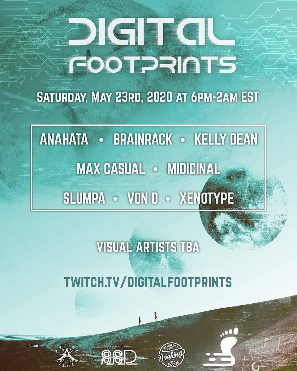 🚨 ᴅɪɢɪᴛᴀʟ ғᴏᴏᴛᴘʀɪɴᴛs 7.0 🚨
               👣 👣 👣 👣

We've got some stellar dubstep, electrosoul and psychedelic bass music coming at ya live n direct this weekend!

facebook.com/events/2547920…