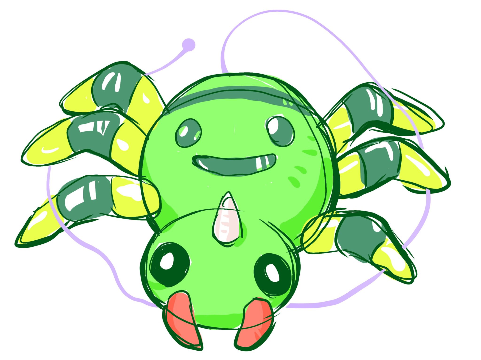 らくがきしたがり屋skebやってますm Mﾍﾟｺﾘ 1日1ポケモン ポケモン ポケットモンスター Pokemon 金銀 イラスト らくがき1日1ポケモン 1日1絵 らくがき Spinarak 167 イトマル T Co Gee95yih2a Twitter