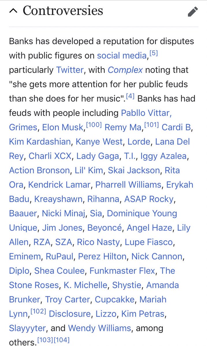 sbstryker's tweet photo. It’s worth noting that Azealia Banks’ “Controversies” section on her Wikipedia might be the most chaotic corner of the internet https://t.co/o8GqqpQuiw