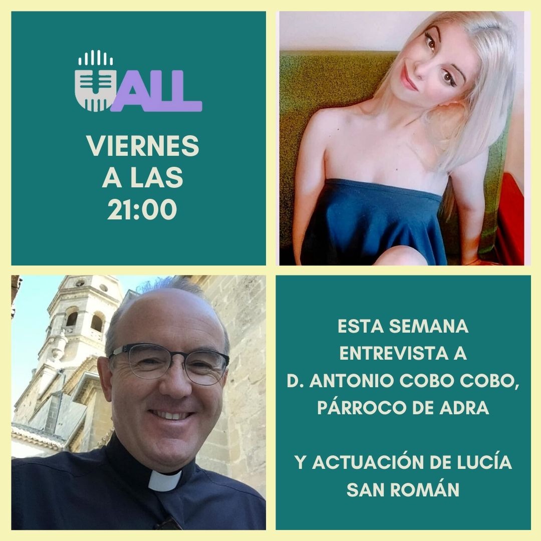 uallradio's tweet photo. Mañana tendremos al Padre D. Antonio Cobo Cobo - Párroco de Adra y la actuación de Lucía San Román.

El programa como siempre, será a las 21h y podréis vernos tanto en Facebook live como en YouTube Live.

¡Os esperamos! https://t.co/mMRhtgADgd