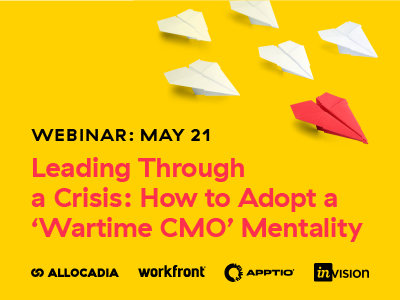 b_ravert's tweet photo. Don't miss this webinar from @allocadia - 5/21, 12pm ET. @Workfront's CMO, @heidimelin and other CMOs will share insights on how they are able to make tough decisions in times of great change. #marketing  https://t.co/K3gqq9xHHJ https://t.co/k28QmMj2TX