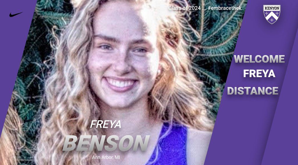 kenyonxctf's tweet photo. Welcome to the Family Freya!
.
.
#classof2024 #embracethek #kcxc #kctf https://t.co/TzEDWfI0lC