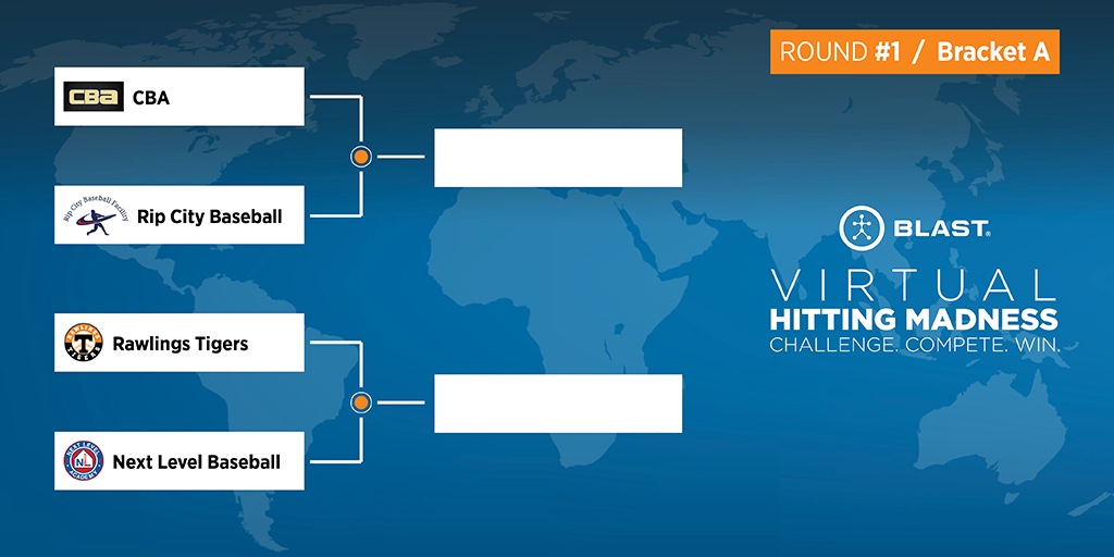 blastmotion's tweet photo. See which teams will go head-to-head in the 1st Round of our Virtual Hitting Madness competition ⬇️⚾️ #TeamBlast https://t.co/YNue5IFrWO