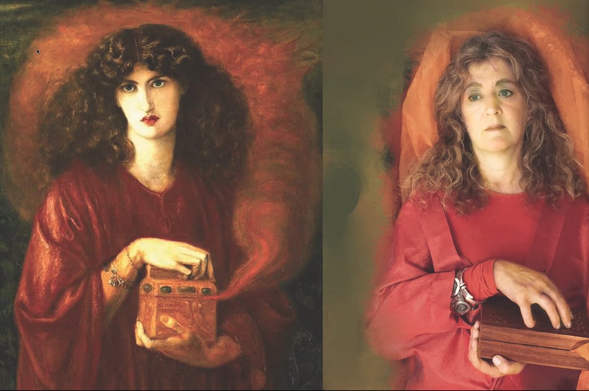 Zoe. Today’s zoom call..... #artrecreation #art #zoom #tussenkunstenquarantine #classicart #classicpaintings