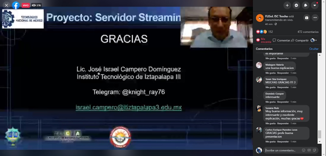 ITIztapalapa3's tweet photo. Felicitamos al profesor José Israel Campero Dominguez por su conferencia en el #Flisol2020 Tescha con el tema: "Rasperry PI, un pequeño gigante ante la pandemia". 👨💻
#TecNM #i3 #Orgulloi3 #Somosi3 https://t.co/34G1Xmjs3k