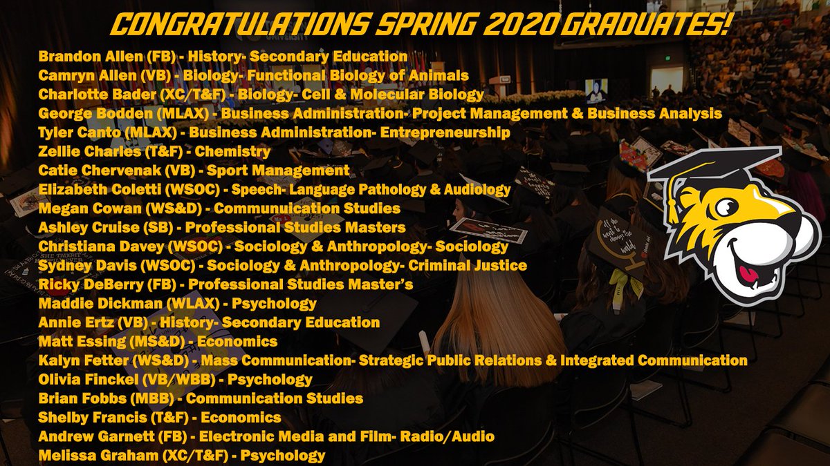TowsonTigers's tweet photo. Congratulations to our Spring 2020 graduates, we are proud of you! 🎓🐯
#UnitedWeRoar | #TUProud https://t.co/8EoWWppLrx
