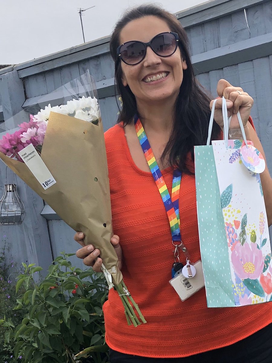 I work with an amazing team!🙌🏽😃 Aside from helping many women give birth beautifully today @gloshospitals the fab midwives, MCA’s & students still managed to surprise me with bday gifts 💐 🍫 🥂 #KindessMatters @ellie73 @WendyHeaven1 thank you!