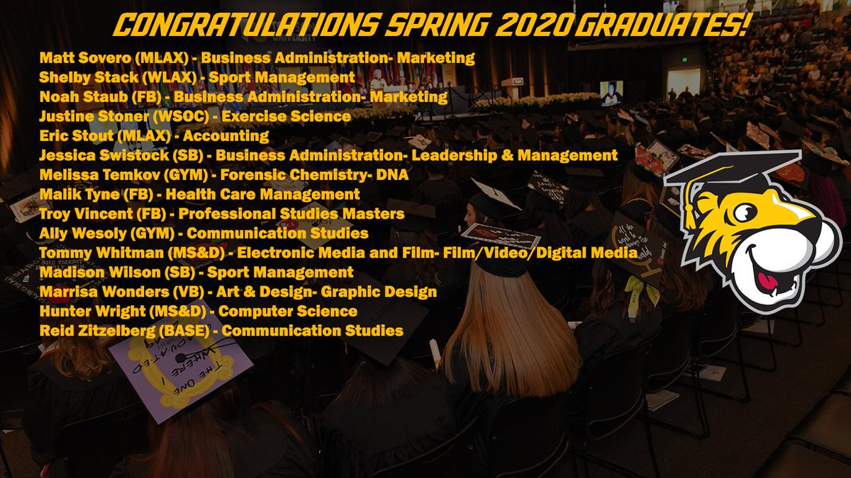 TowsonTigers's tweet photo. Congratulations to our Spring 2020 graduates, we are proud of you! 🎓🐯
#UnitedWeRoar | #TUProud https://t.co/8EoWWppLrx