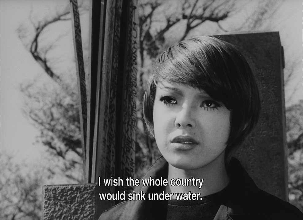 Japan : Funeral Parade of Roses (1969) dir. Toshio Matsumoto, a loose adaptation of Shakespeare’s Oedipus Rex starring a young trans woman