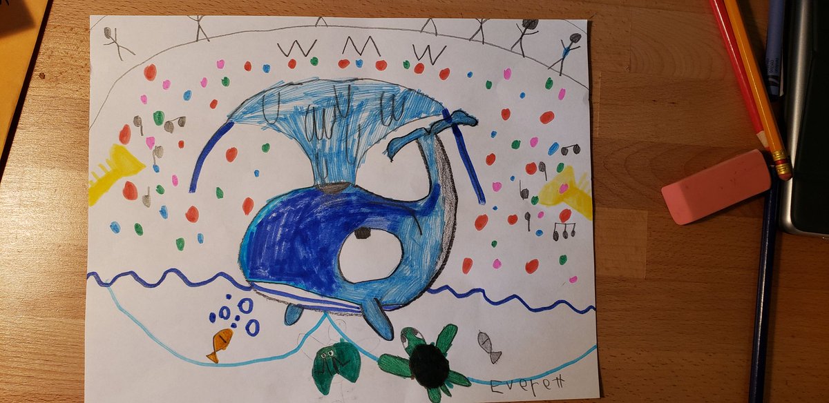 Mr E and I joined #DrawWithRob for #ArtWorldRecords today! Over 40k people drawing simultaneously worldwide!