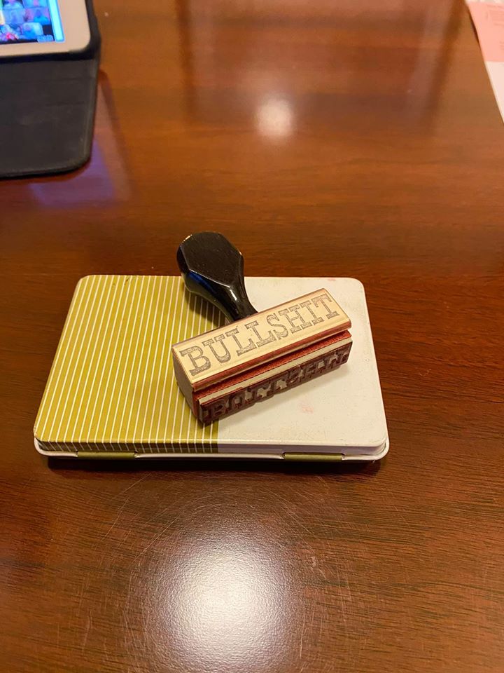 This rubber stamp belonged to my father. I can only guess why. But it has occupied a place of honor on my statehouse desk throughout my legislative career. I've tried to use it judiciously but in twelve years’ time I could've easily and appropriately worn it out long ago. #ksleg