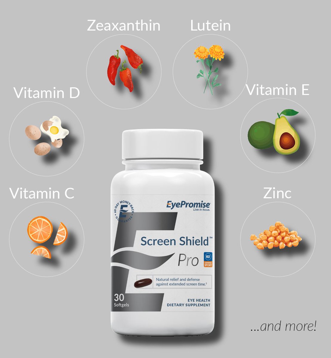 Axl_owl's tweet image. EyePromise Screen Shield Pro is a one-a-day softgel designed to protect and support eye health and relieve symptoms associated with digital fatigue. Available for direct auto-ship and curbside pickup! Ask @CaryEyeCare 
#EyePromise #LiveInFocus #ScreenShieldPro