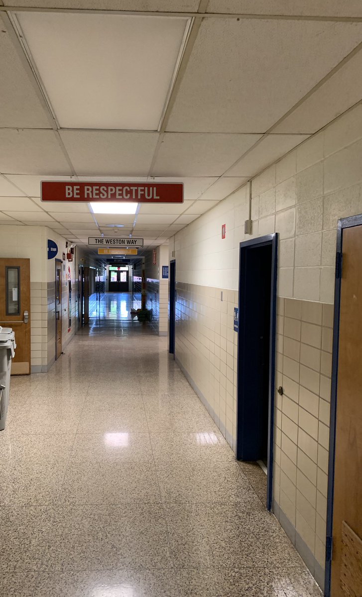 arusso_21's tweet photo. We can’t wait to see these empty hallways full of students and staff! #missingourstudents #missingourstaff https://t.co/FoXRkBtGl2