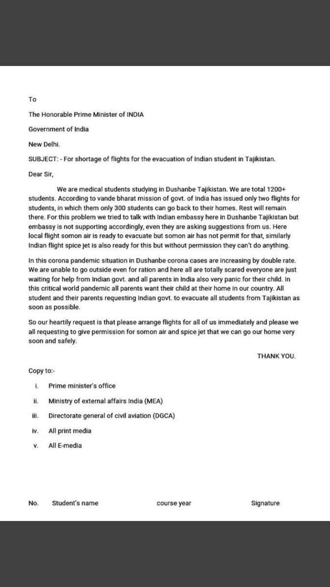 Triptahooda's tweet photo. @SonuSood Sir plz help us . We are stuck in dushanbe , Tajikistan. Neither govt nor embassy is helping us. Here we arr more than 1200 stds https://t.co/A60y09WzQO