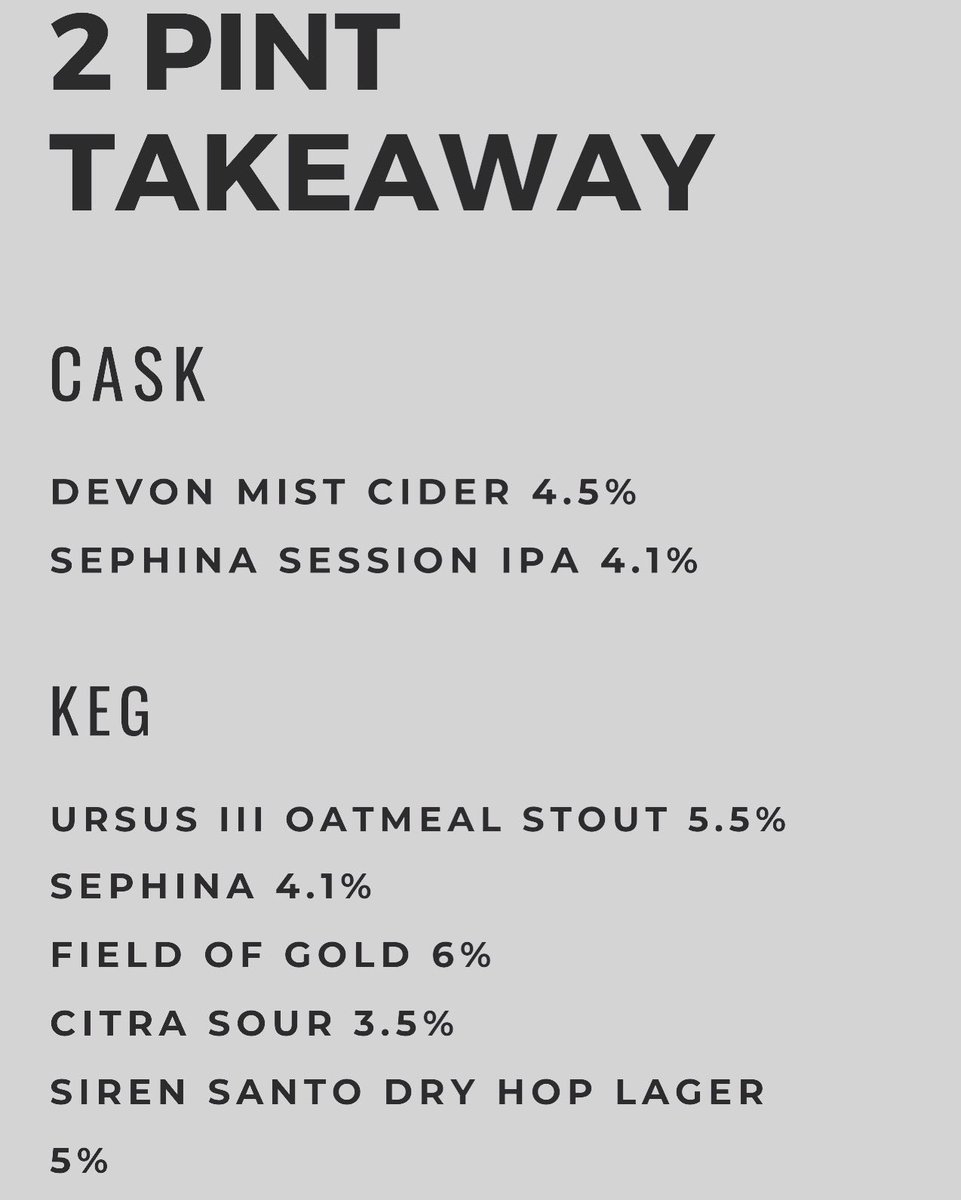 Thankyou to those who visited us today, it’s good to be back! We’ll be open again tomorrow 2-7pm with a top notch selection for our 2 pint takeaways. The suns shining, come and get yourself a beer! 

We’ll see you then 🍺☀️