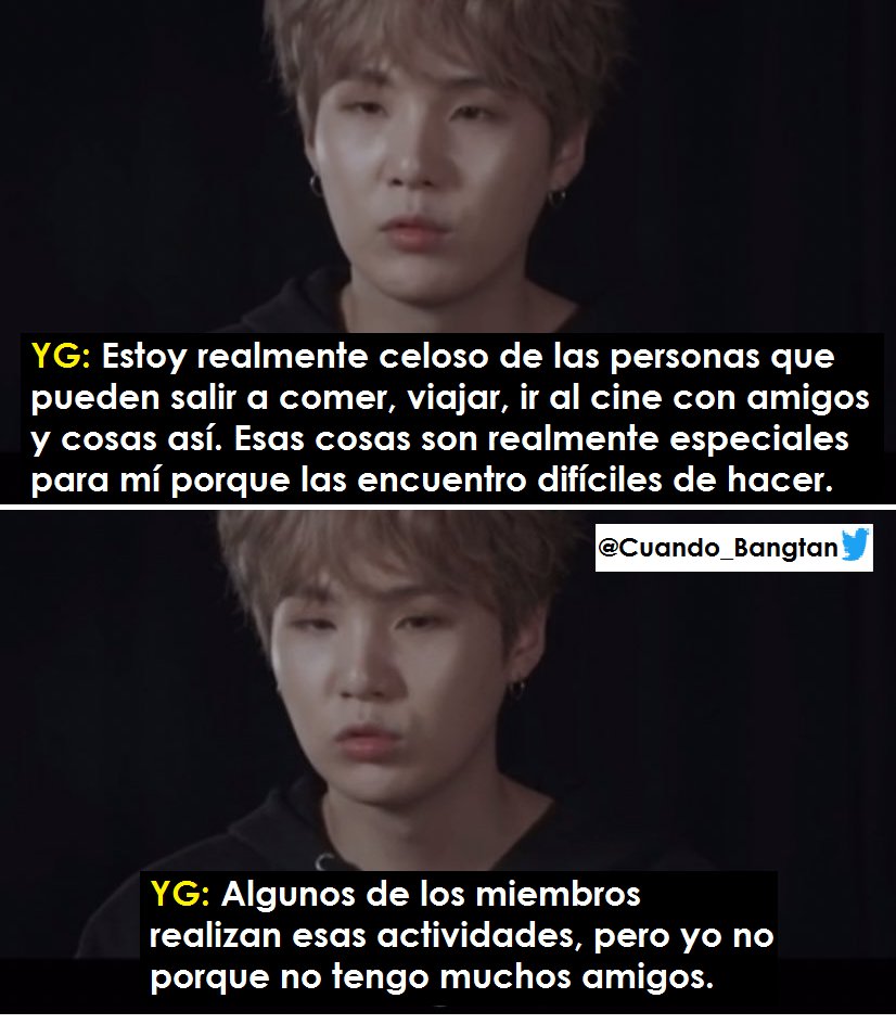 Cuando_Bangtan's tweet photo. Yoongi desea socializar más, pero su personalidad y la naturaleza de su trabajo lo hacen más difícil que nunca. https://t.co/Wty8Xh9D1d
