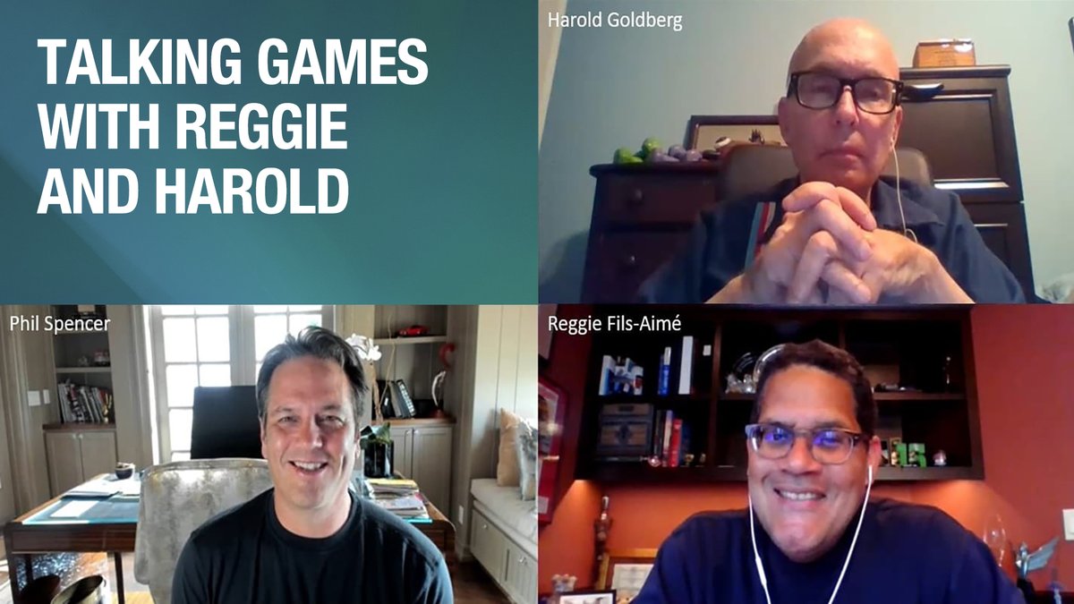 While recording, we snuck a screengrab of <a href="/haroldgoldberg/">harold goldberg</a> and me with special guest Phil Spencer (<a href="/XboxP3/">Phil Spencer</a>), Head of <a href="/Xbox/">Xbox</a>. It's a powerful reminder that even when we're far apart, we're in this together. Episode 2 debuts 5/26 and supports our fundraiser. charity.gofundme.com/o/en/campaign/…