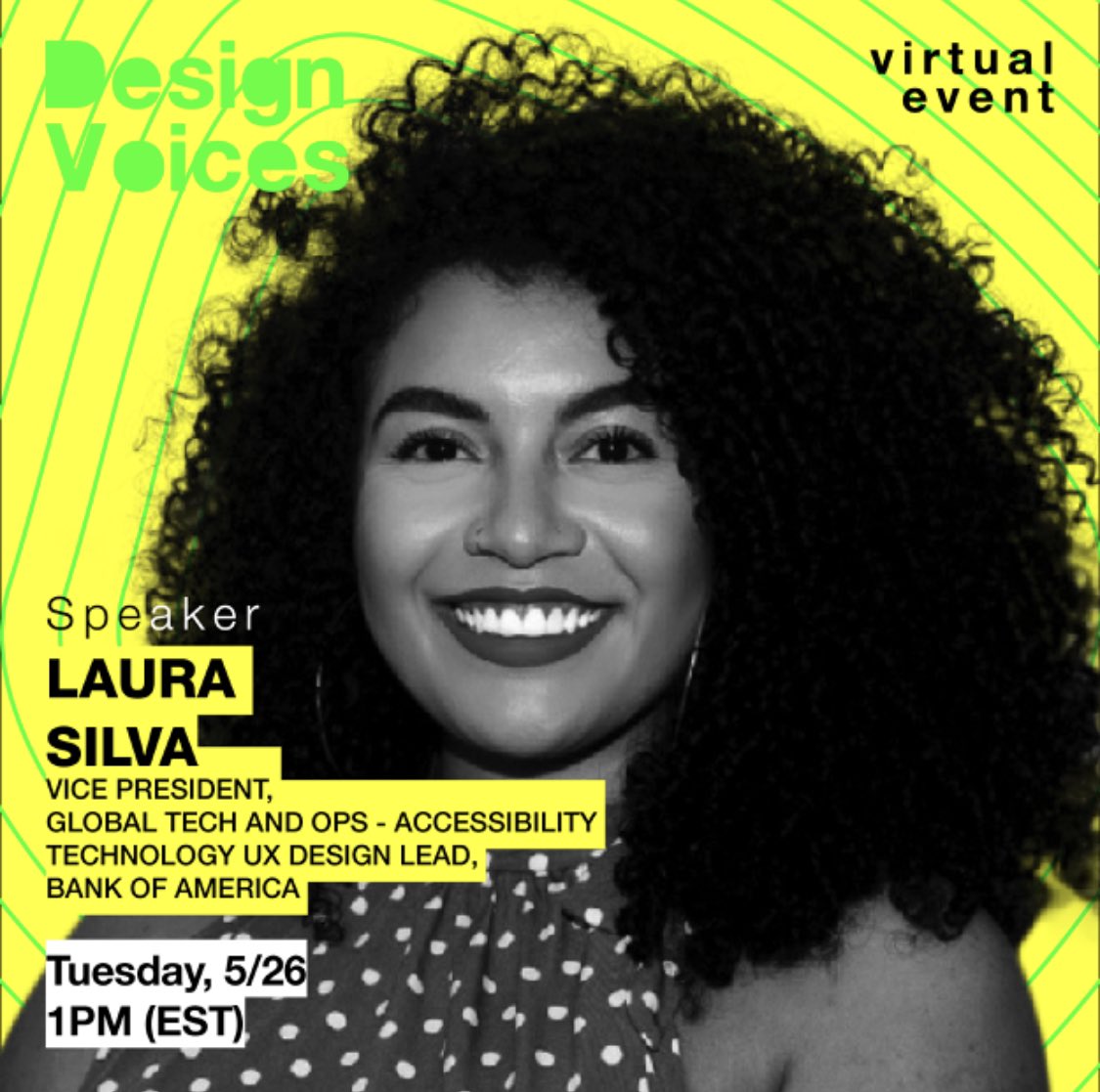 IDSA's tweet photo. You can now register for all of our virtual Design Voices events at https://t.co/AgEVpIhJMB. 🔥 FREE for IDSA members. RSVP required. ✔️First up: A discussion on beauty in #design, May 26 at 1pm EST, with @hectorius_ , @lobosdesign (@Autodesk) and Laura Silva (@BankofAmerica) https://t.co/dlHfrNwspa