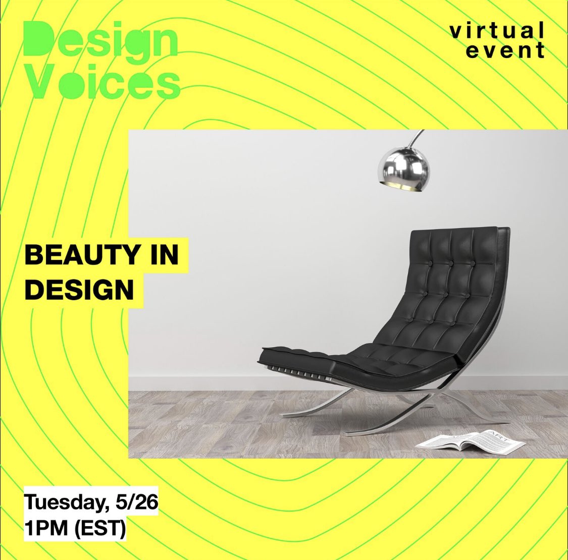 IDSA's tweet photo. You can now register for all of our virtual Design Voices events at https://t.co/AgEVpIhJMB. 🔥 FREE for IDSA members. RSVP required. ✔️First up: A discussion on beauty in #design, May 26 at 1pm EST, with @hectorius_ , @lobosdesign (@Autodesk) and Laura Silva (@BankofAmerica) https://t.co/dlHfrNwspa
