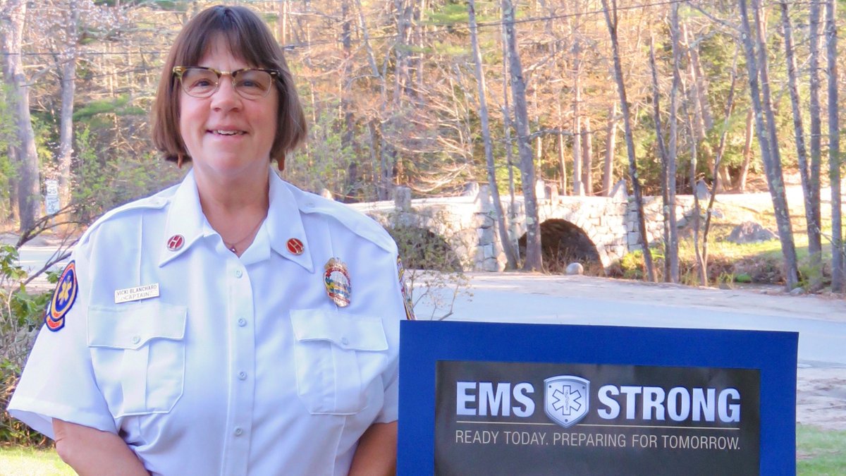 nhfstems's tweet photo. Happy #NationalEMSWeek!

Vicki Blanchard
Captain, Clinical Systems
Bureau of EMS
Division of Fire Standards and Training &amp; EMS

#EMSWeek #HappyEMSWeek #EMSWeek2020 #NH #NHFSTEMS #EmergencyMedicalServices #NHEMS #EMS #EMSstrong #603Pride #GraniteState https://t.co/PL1TKC1DW2