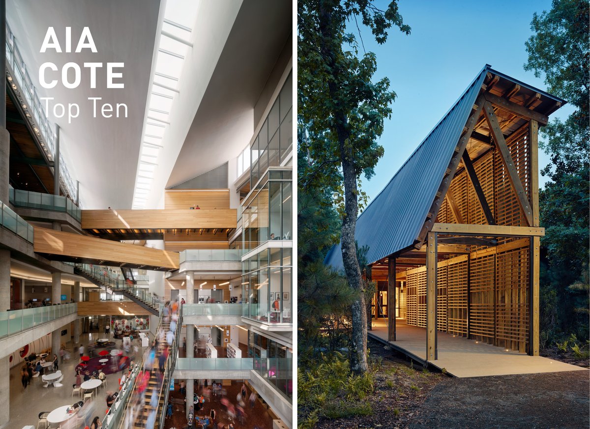 LakeFlato's tweet photo. We are honored to have two projects recognized with @AIANational @AIA_COTE Top Ten Awards: the #AustinCentralLibrary in Austin, Texas, and the University of Southern Mississippi's #MarineEducationCenter in Ocean Springs, Mississippi! https://t.co/bmX503Ni8j #architecture #design https://t.co/Y3xow4hRBE