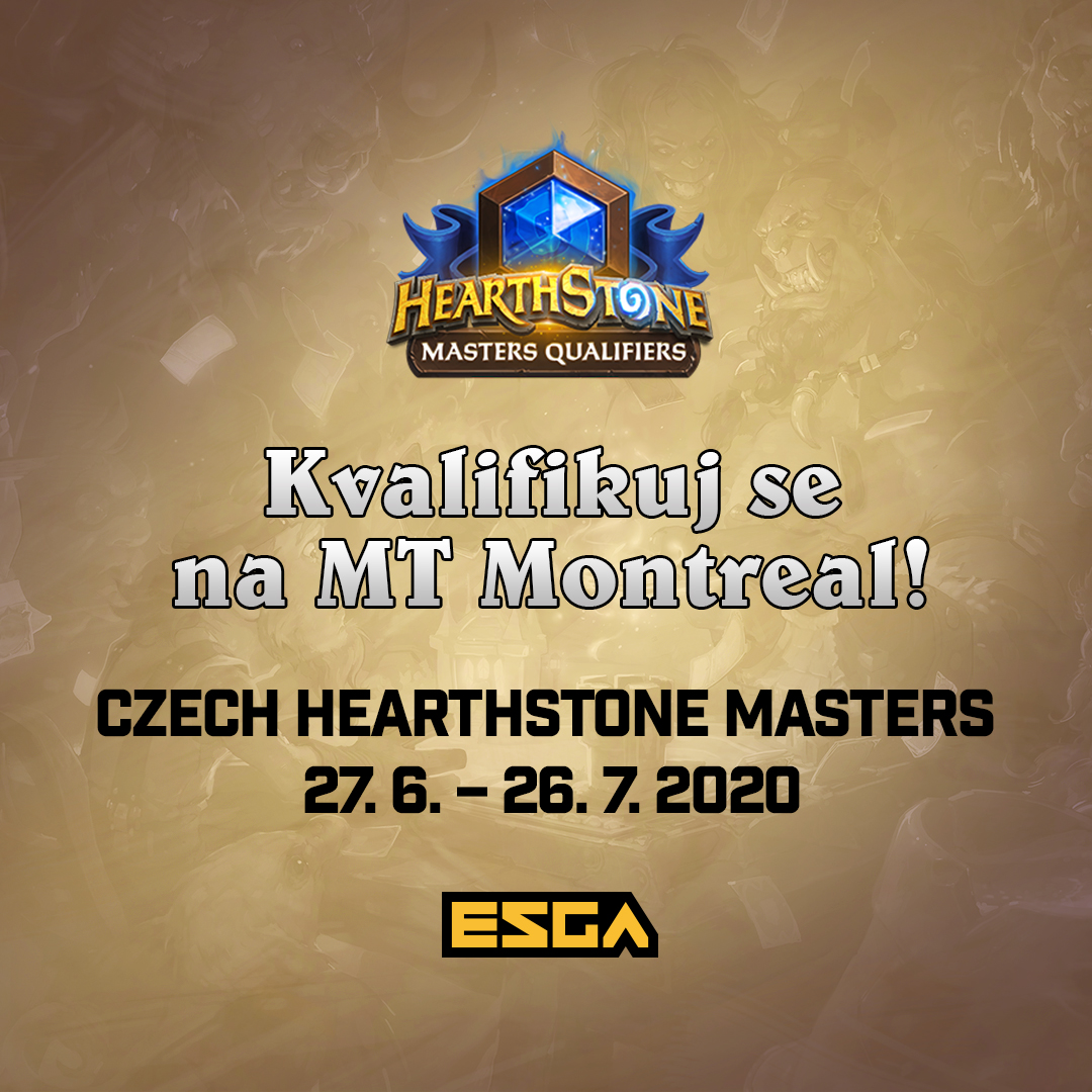 ESGA je zpět! V online turnaji Czech Hearthstone Masters pořádaném ve spolupráci s Blizzard Entertainment a CESA se bude soutěžit o hodnotné ceny a slot na Masters Tour Montrealu, kde se hraje o 250 000 USD! Více info a registrace na: esga.gg/blog/129