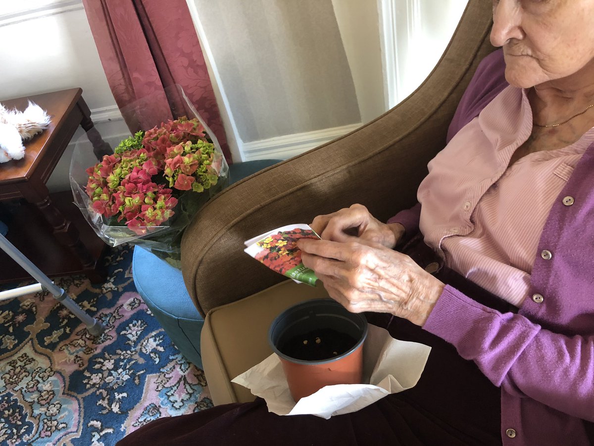 WindyhallH's tweet photo. Our green fingered ladies caught up with some gardening today. Looking forward to seeing the French marigolds and Nasturtiums soon 🌼🌸🌺#carehome #ayr @scottishcare @sahscp @CareInspect https://t.co/Z52kejrLS2
