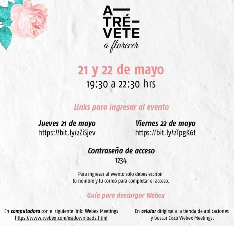 unidosvstrata's tweet photo. HOY es “ATREVETE”

Evento para nuestras mujeres aliadas, totalmente GRATUITO desde la comodidad de tu casa. 

Accede vía Webex a las 19:30 y disfruta lo que hemos planeado para ti. https://t.co/De4yFXKgZW
