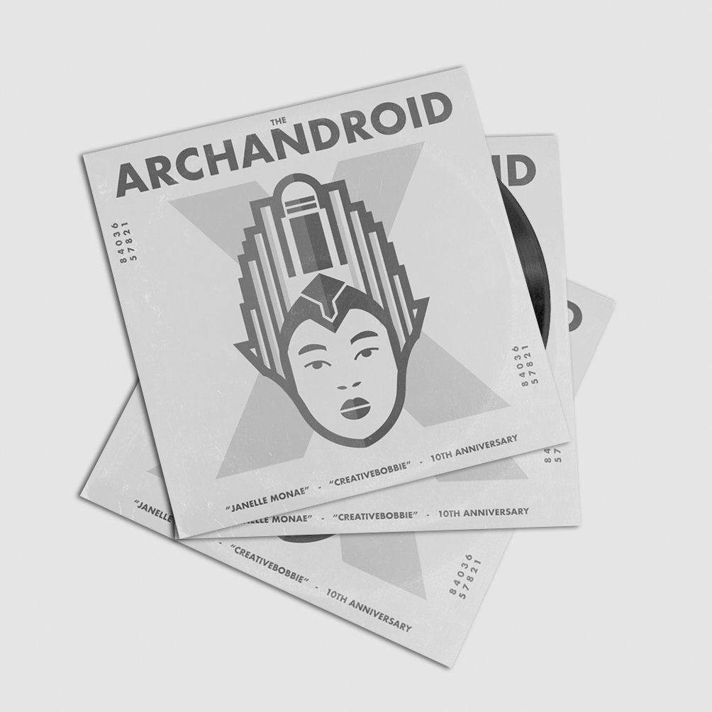creativebobbie's tweet image. In conclusion, here's my design idea for #TheArchAndroid 10th Anniversary album cover art starring @JanelleMonae as Cindy Mayweather. Salute to @wondaland.
⁠
(P.S. Mockups rock and so has this project! 😂⁠)