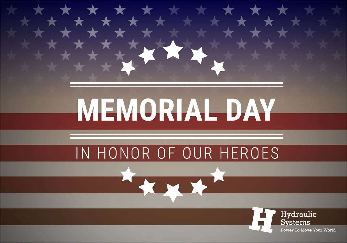 HSIpower's tweet photo. Let us remember those that sacrificed everything for us in the past and be thankful for the courage and commitment of so many engaged across many fronts to ensure our future.
Have a great Memorial Day weekend! https://t.co/4EpnkTbTGL