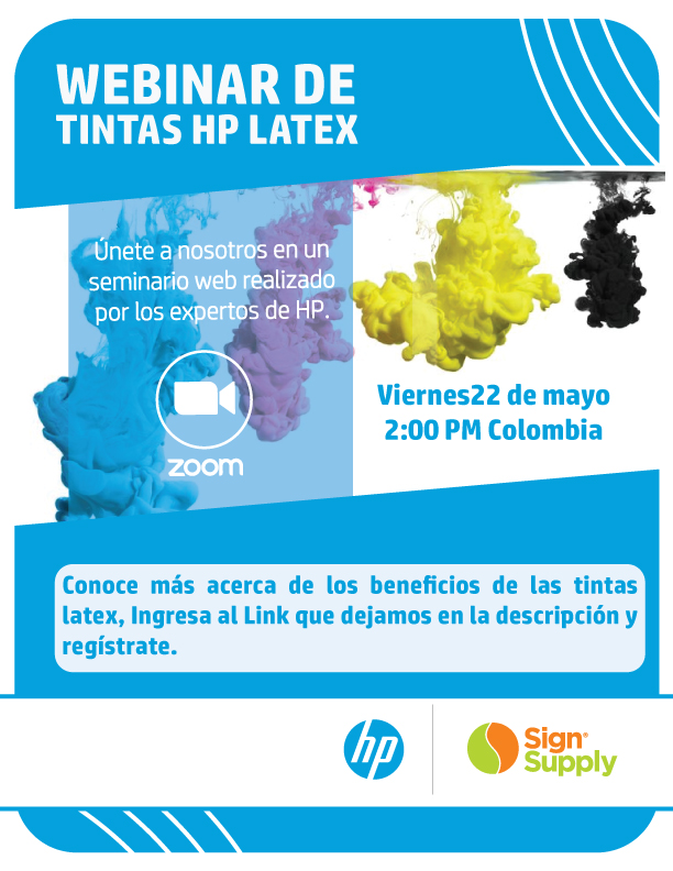SignSupply1's tweet photo. ¿Quieres conocer más acerca de los beneficios de las tintas latex? Te esperamos este 22 de mayo a las 2:00 p.m. para poder ingresar lo único que debes hacer es regístrarte en el siguiente link

https://t.co/iYaBzxPwpC…

#HPLatex #HP #ImpresiónLatex #Colombia  #signsupply https://t.co/l2XMlzS7fg