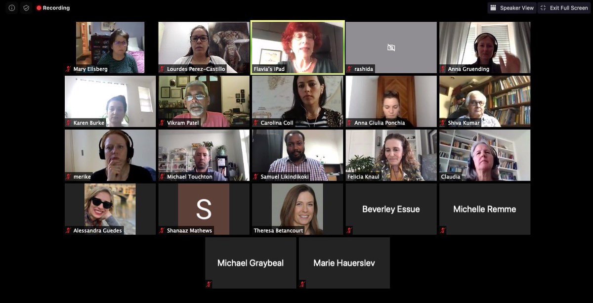 FlaviaBustreo's tweet photo. 2nd Commissioners meeting of @TheLancet comm on #GBV &amp; #maltreatment of #youngpeople. 2 intense hours of productive discussion enriched by valuable insights. Special thanks @carolinavncoll Michael Touchton &amp; Karen Burke for the enlightening analysis
#learningtoaction https://t.co/oeC534re6k