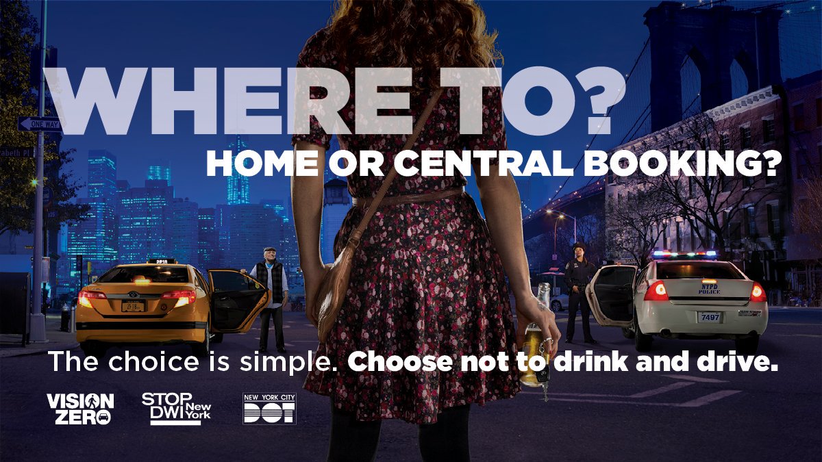 NYC_DOT's tweet image. If you plan to celebrate #MemorialDay with 🍺🍸 this weekend, do not get behind the wheel of a car. 

The choice is simple. Choose not to drink and drive. #VisionZero
