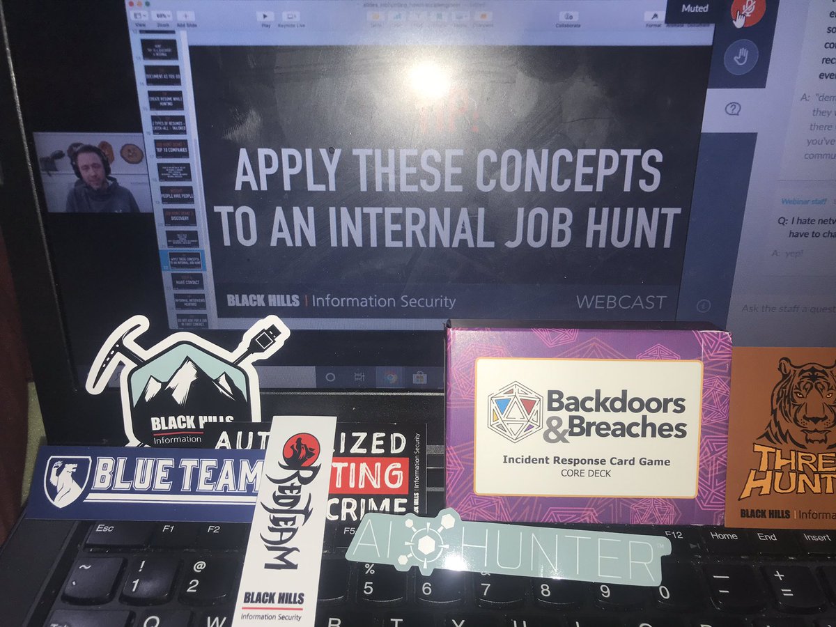 Webinars, Stickers, and Card Games! Thank you @BHinfoSecurity for keeping everyone connected and providing top tier security Information #BlackHillsInfoSec #SocialEngineering #BackDoorsAndBreaches #IncidentResponse #CyberSecurity