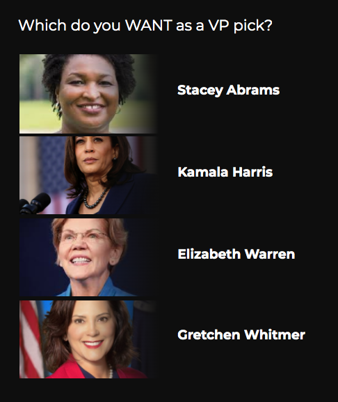 TheYoungTurks's tweet image. Who should @JoeBiden select as his VP running mate? Answer the poll at tyt.com/polls/veep

#tytlive