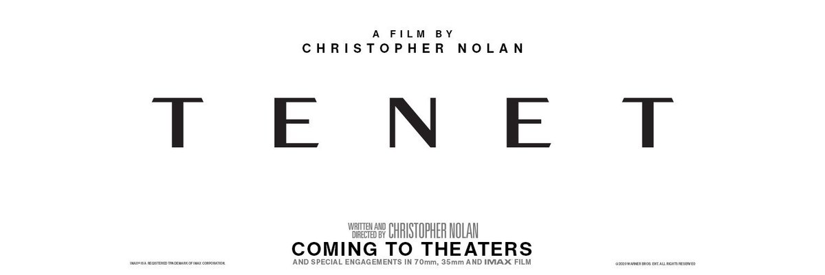 opinasaurio's tweet image. En las redes de #Tenet, a nueva película de Christopher Nolan han retirado la fecha de estreno y la han cambiado por el clásico #ComingToTheaters. Aquí vienen las teorías conspiratorias. Esta película sería de las más llamativas en la reapertura de cines.