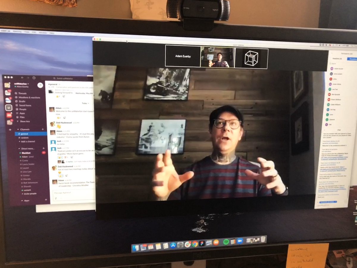 “When I’m in my team’s way, it’s usually a direct result of my own anxieties... People are going to do things differently than you would and it will be equally effective... Get out of the way.” <a href="/aaroni/">Shioden JS</a> sharing about leadership <a href="/uxWaterloo/">uxWaterloo</a> May session.