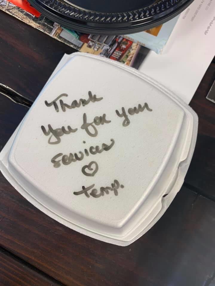 LS6FD's tweet photo. LSFD and @Lstwpfmo would like to send out a sincere THANK YOU to @TheTempHouse for supplying-lunch to the crew today The crew eventually made their way back to the station where they were able to enjoy the delicious lunch between responding to another 3 calls today https://t.co/KIeyc14zho