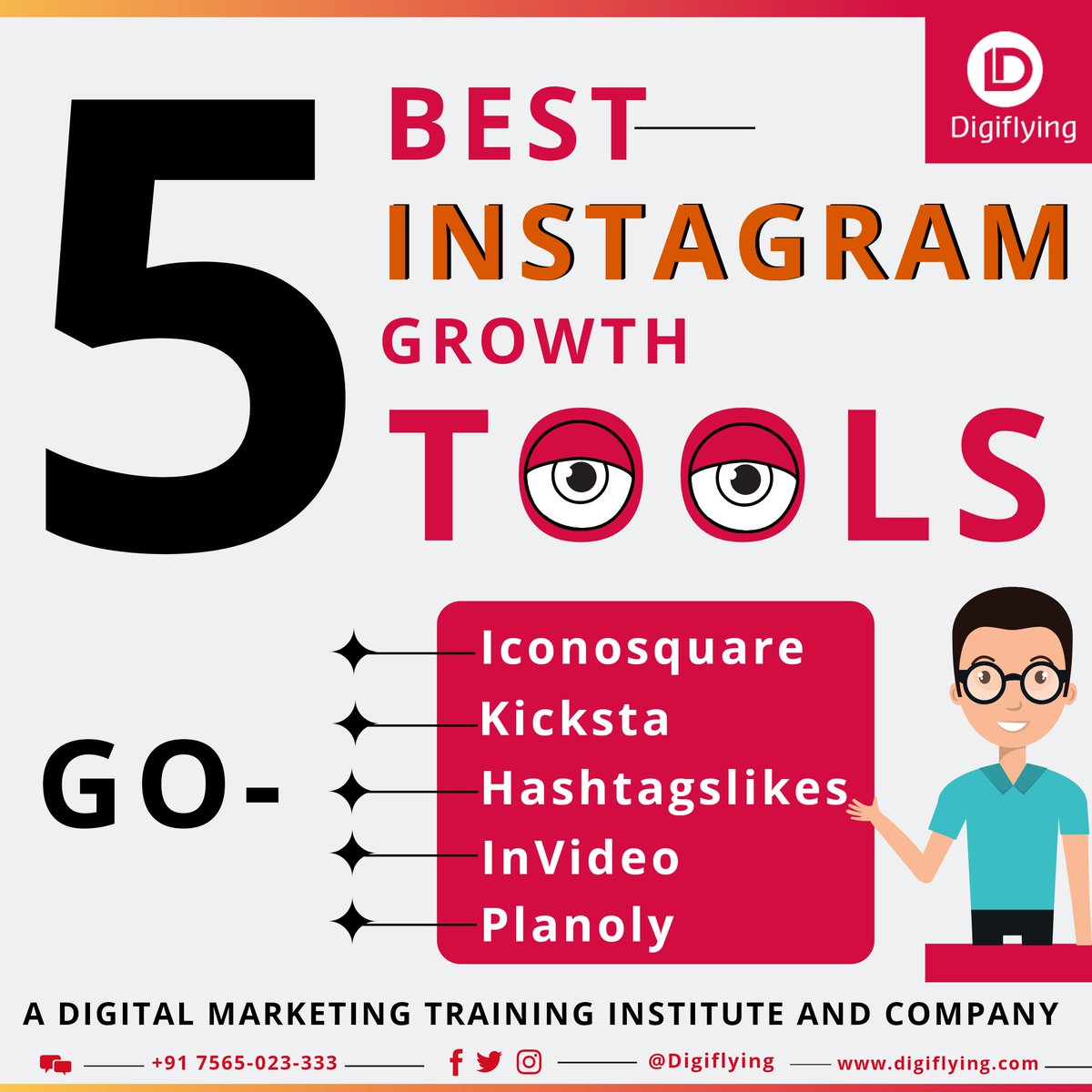 digiflying's tweet photo. The 5 Best Instagram  Growth Tools in 2020 #2bajewalagyan
.
.
Go and Use it now, increase your Followers and Boost up your insta profile now...😍😍😍😍
.
We are here, Contact us now and get 50%🤩Off for New Admission in Digital Marketing Certified Course. +91 7565023333
Or DM Us https://t.co/wN8DpWZ6F2